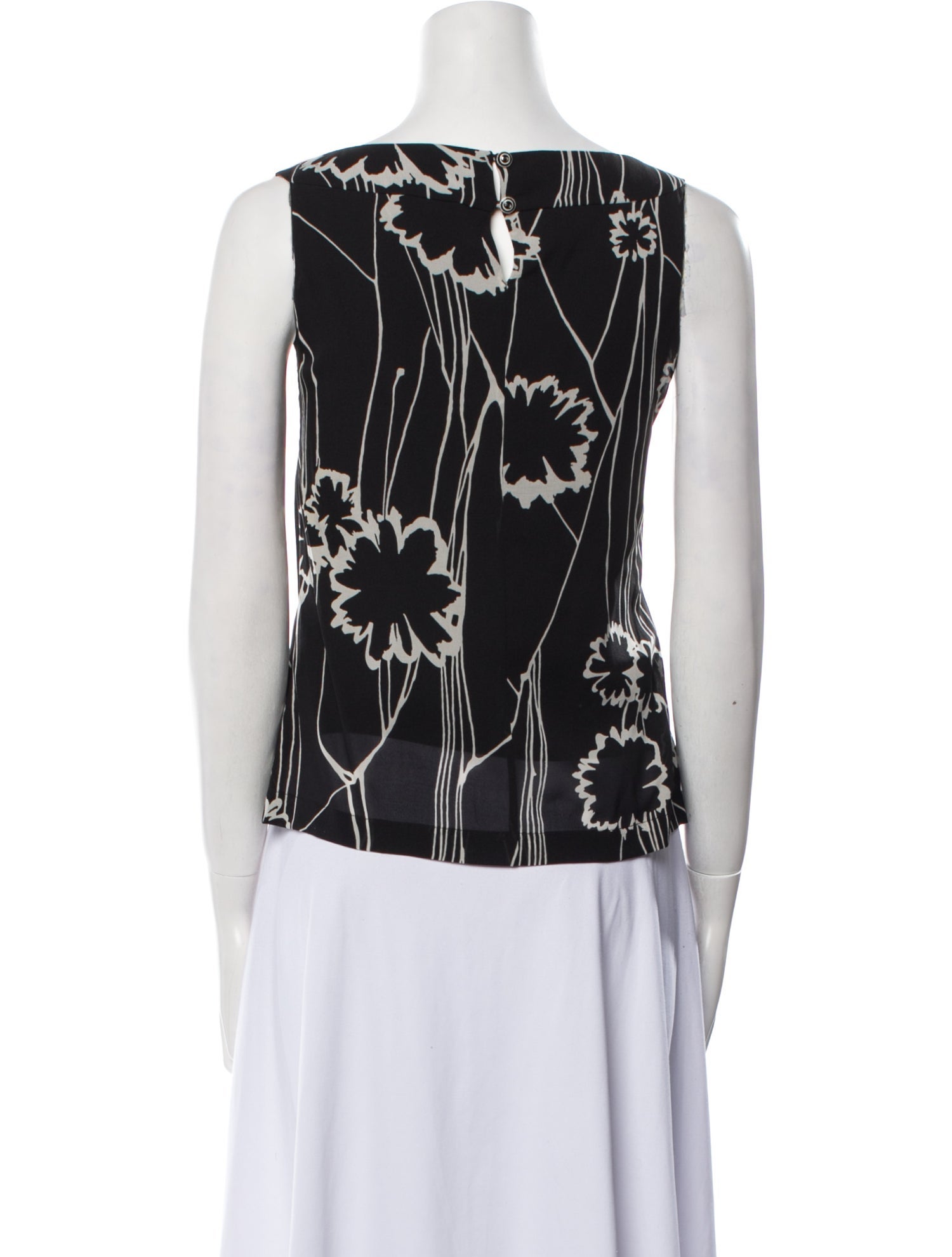 St. John Silk Printed Top